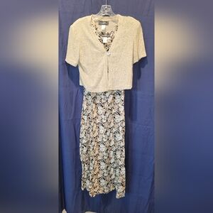 Molly Malloy Brown Floral Sleeveless Dress